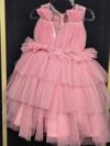 cocobee-Princess Amara Dusty Pink Layered Glitter Tulle Dress 1