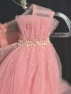 cocobee-Princess Amara Dusty Pink Layered Glitter Tulle Dress 2