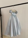 cocobee-Princess Celeste Sky Blue Satin and Lace Gown 3