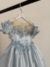 cocobee-Princess Celeste Sky Blue Satin and Lace Gown 4