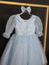 cocobee-Princess Clara Light Blue Pearl Tulle Dress 3