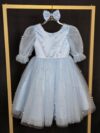 cocobee-Princess Clara Light Blue Pearl Tulle Dress 4