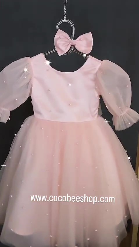 cocobee-Princess Clara Light Pink Pearl Tulle Dress – Moment