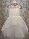 cocobee-Princess Eliza Ivory Lace High-Low Tulle Dress 1