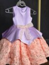 cocobee-Princess Genevieve Lavender and Peach Rosette Ball Gown 2