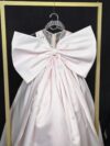 cocobee-Princess Giselle Blush Pink Satin Ball Gown with Oversized Bow 2