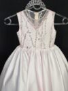 cocobee-Princess Giselle Blush Pink Satin Ball Gown with Oversized Bow 3