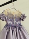 cocobee-Princess Lavinia Lavender Satin and Lace Gown 2