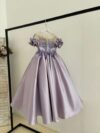 cocobee-Princess Lavinia Lavender Satin and Lace Gown 3