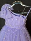 cocobee-Princess Violet Lilac Pearl One-Shoulder Tulle Dress 3