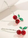 cocobee-Crystal Cherry Hairpin Set 1