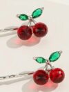 cocobee-Crystal Cherry Hairpin Set 3